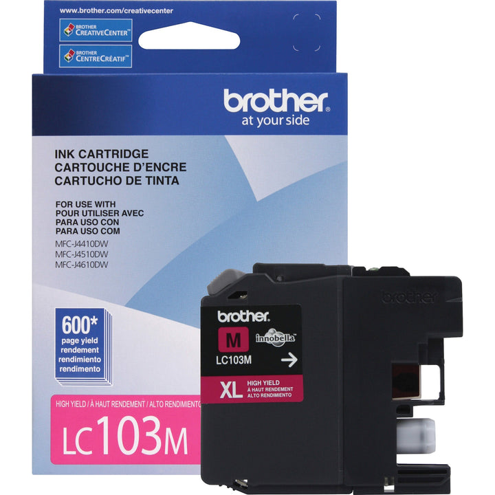 Image of Brother Innobella LC103M LC103 Ink Cartridge, 600 Pages, 1 Each
