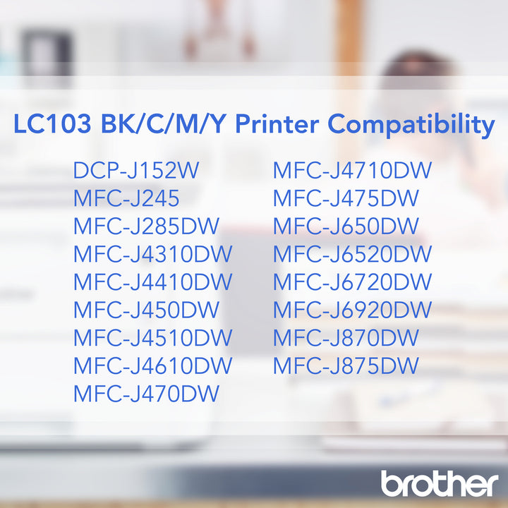 Image of Brother Innobella LC103M LC103 Ink Cartridge, 600 Pages, 1 Each