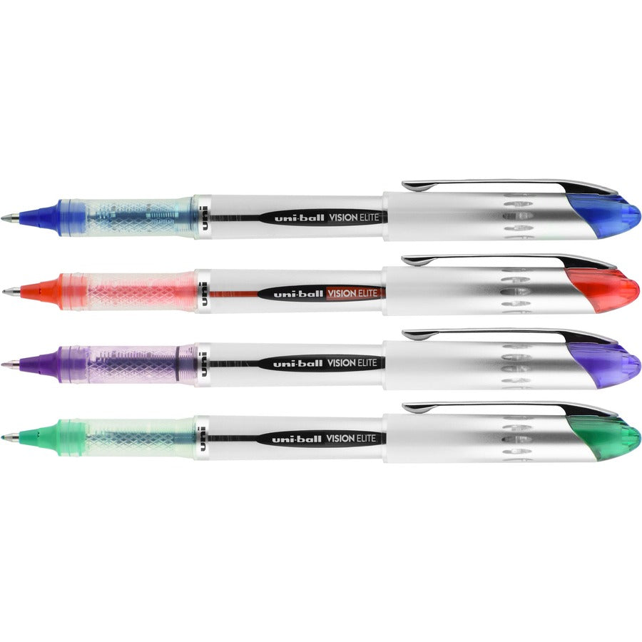 Image of uniball® Pen,Gel,Rollerball,Refillable,0.8mm,4/PK,Assorted Ink