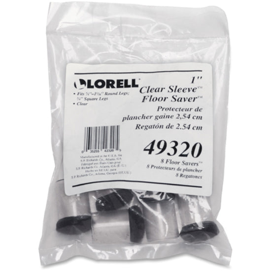Image of Lorell Floor Protector,7/8"FlexSleeve,1-1/8"BaseDia,1-5/8"H,8/PK,CL