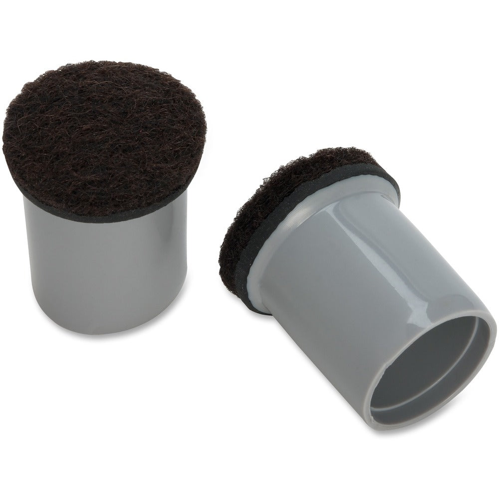 Image of Lorell Replacement Chair Tip w/Felt, 3/4, 16/Bag, Gray