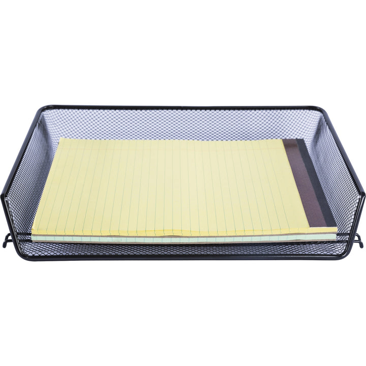 Image of Lorell Letter Tray, Side Load, 14-1/4"x10-3/4"x3", Black Mesh