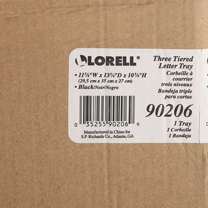 Image of Lorell Desk Tray, 3 Tier,10-3/4"x14-1/4"x11", BK Mesh