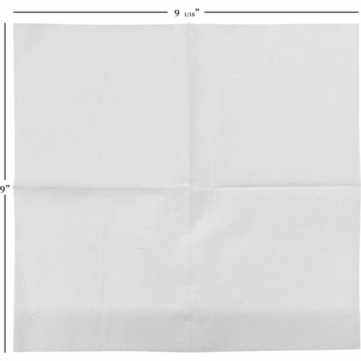 Image of Genuine Joe Beverage Napkins,Quad Fold,9-1/2"x9-1/2",500/PK,8PK/CT,WE