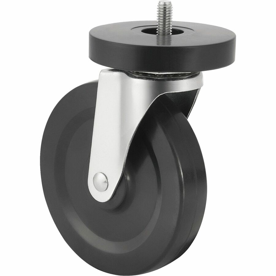 Image of Lorell 84861 Industrial Wire Shelving Caster Kit, 4" Diameter, Black, 1 Set