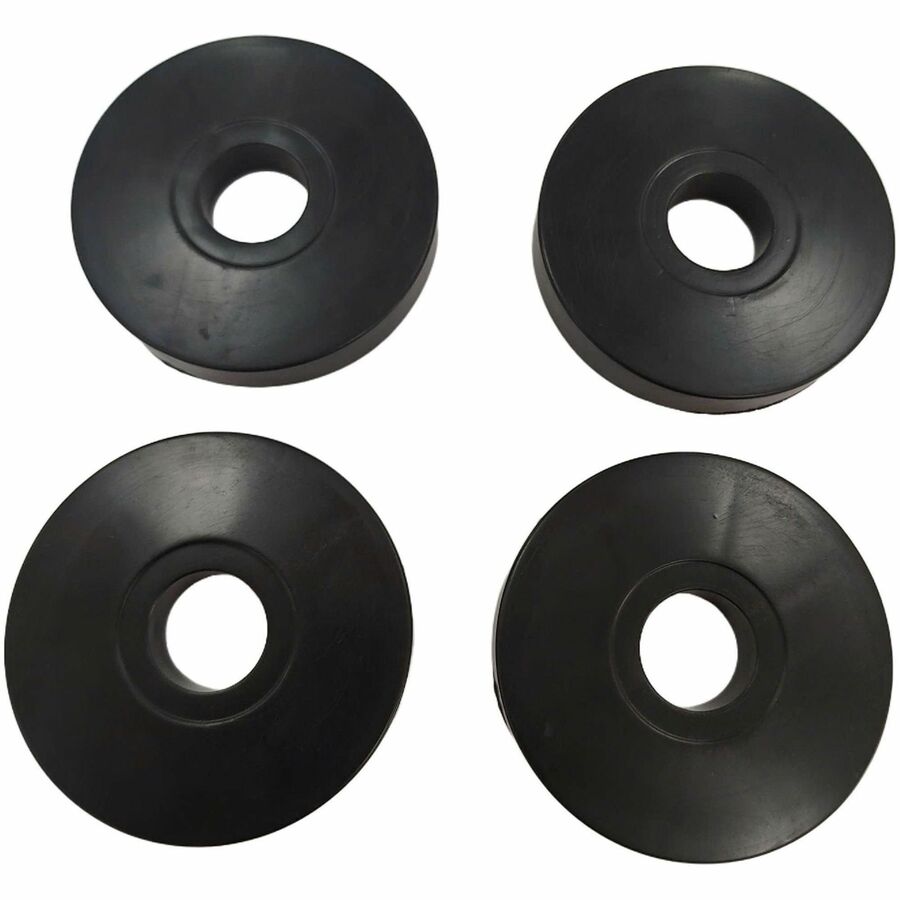 Image of Lorell 84861 Industrial Wire Shelving Caster Kit, 4" Diameter, Black, 1 Set
