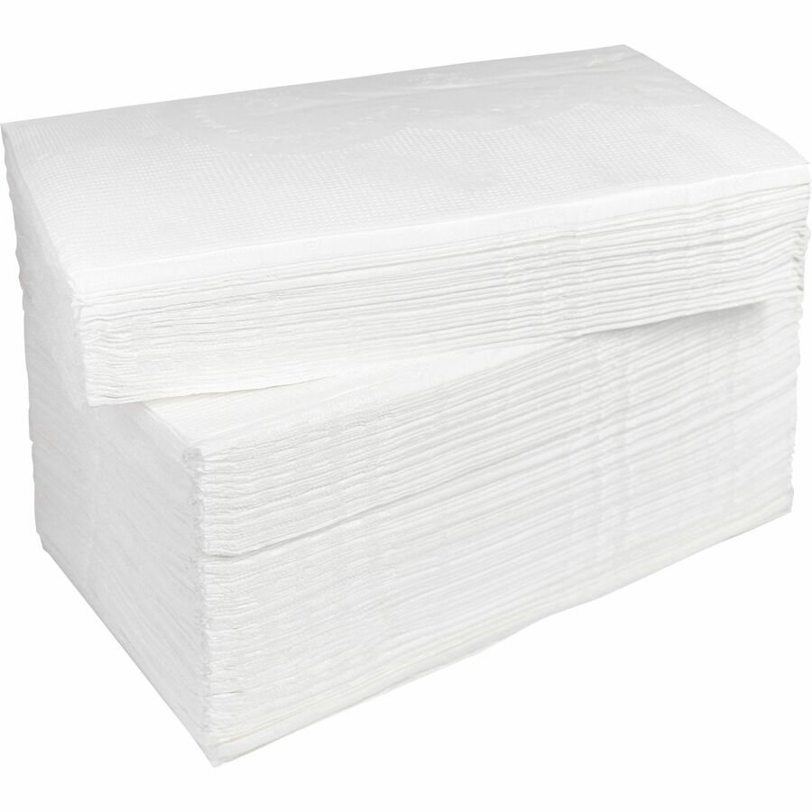 Image of Genuine Joe Dinner Napkins,1/8 Fold,2-Ply,17"x15",100/PK,30PK/CT,WE
