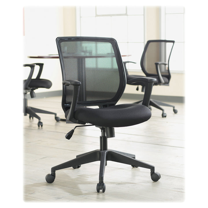 Image of Lorell Executive Chair, Mesh Mid Back, 27"x26"x40-3/4", BK