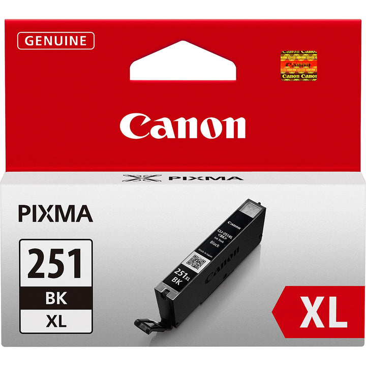 Image of Canon CLI251XLBK CLI251 XL Ink Cartridge, Inkjet, Black, 1 Each