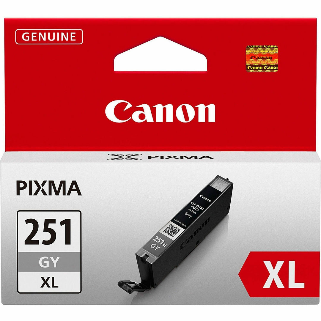 Image of Canon CLI251XLGY CLI251 XL Ink Cartridge, Inkjet, Gray, 1 Each