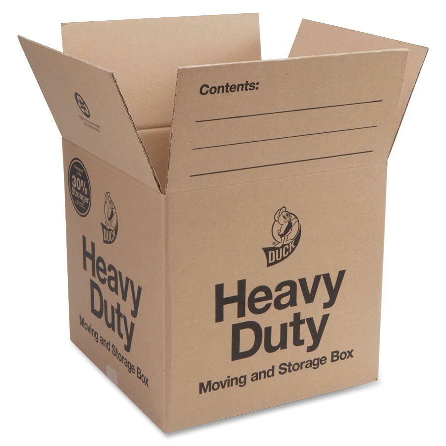 Image of Duck® Heavy Duty Box, 16"x16"x15", 6/PK, Brown