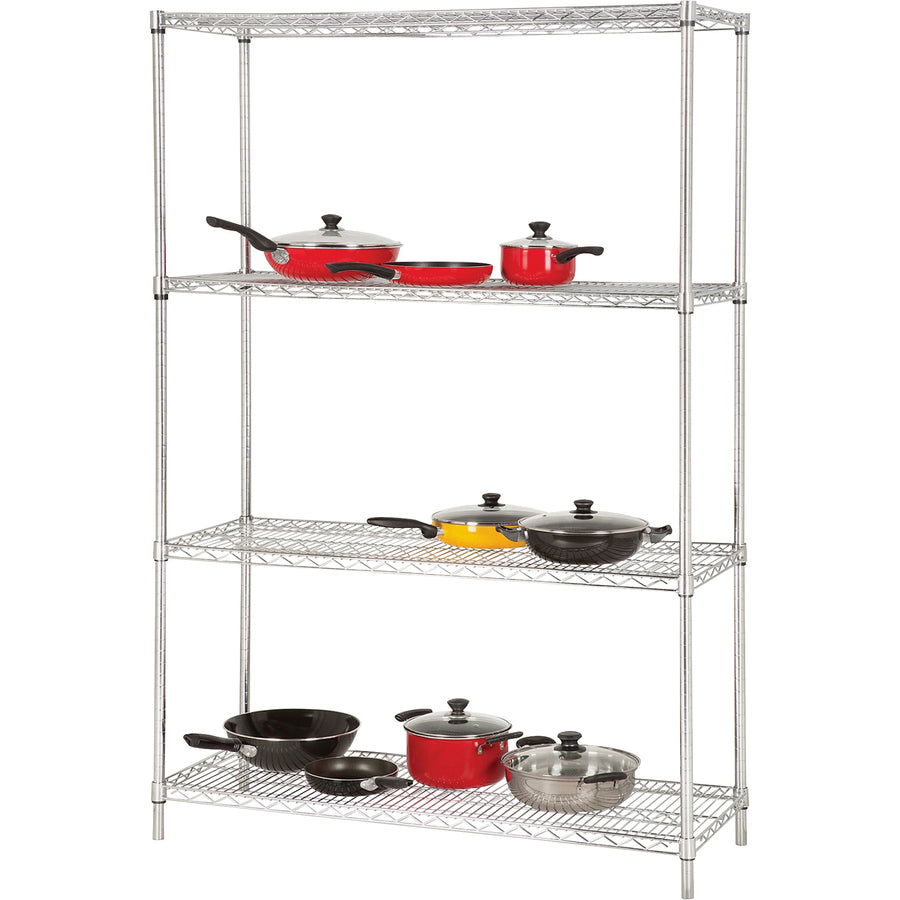 Image of Lorell Shelving,Wire,4 Shelves/4 Posts,48"x24"x72",CE