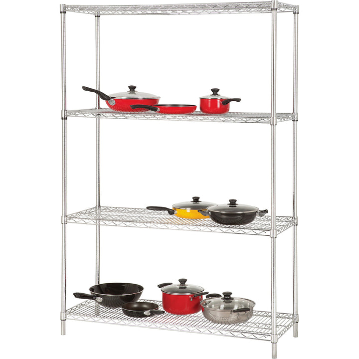 Image of Lorell Shelving,Wire,4 Shelves/4 Posts,48"x24"x72",CE