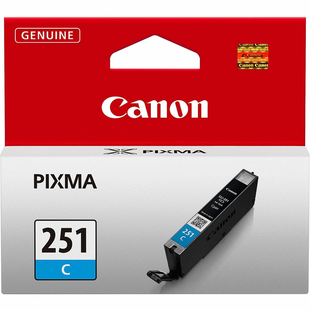 Image of Canon CLI-251C CLI251 Ink Cartridges, Inkjet, Cyan, 1 Each
