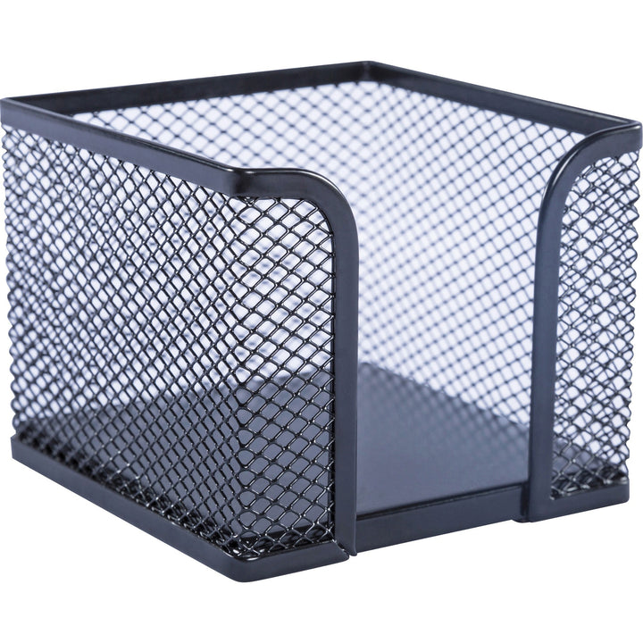 Image of Lorell Memo Holder, Holds 3"x3" Notes, 3-1/8", Black Mesh