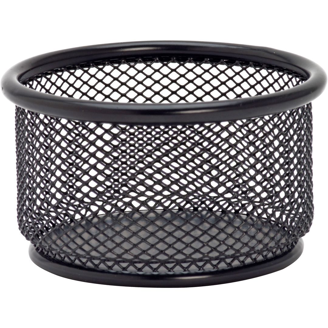 Image of Lorell Paper Clip Holder, 3-3/4"x3-7/8", Black Mesh