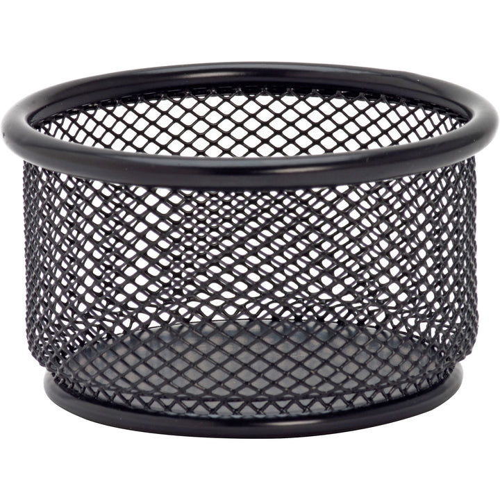 Image of Lorell Paper Clip Holder, 3-3/4"x3-7/8", Black Mesh