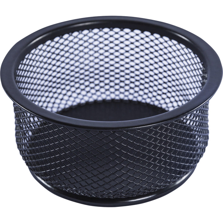 Image of Lorell Paper Clip Holder, 3-3/4"x3-7/8", Black Mesh