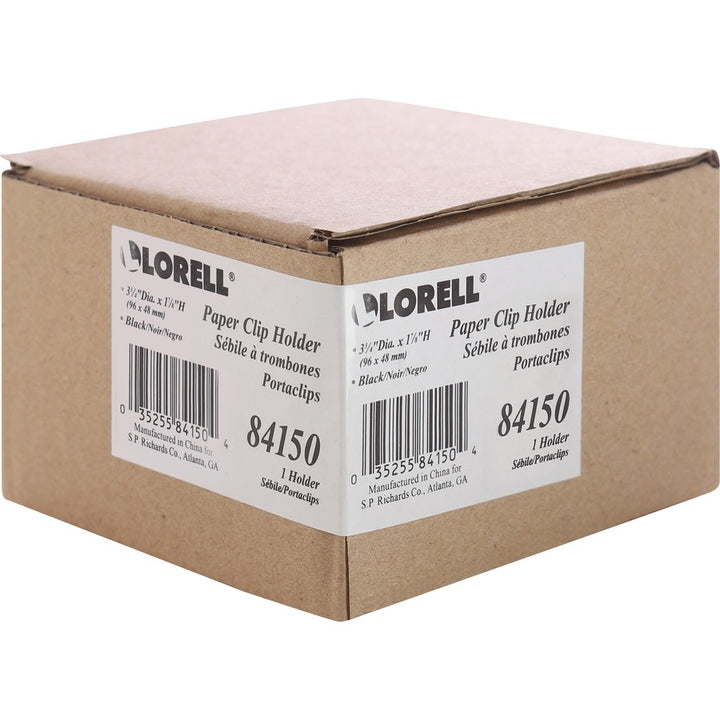 Image of Lorell Paper Clip Holder, 3-3/4"x3-7/8", Black Mesh