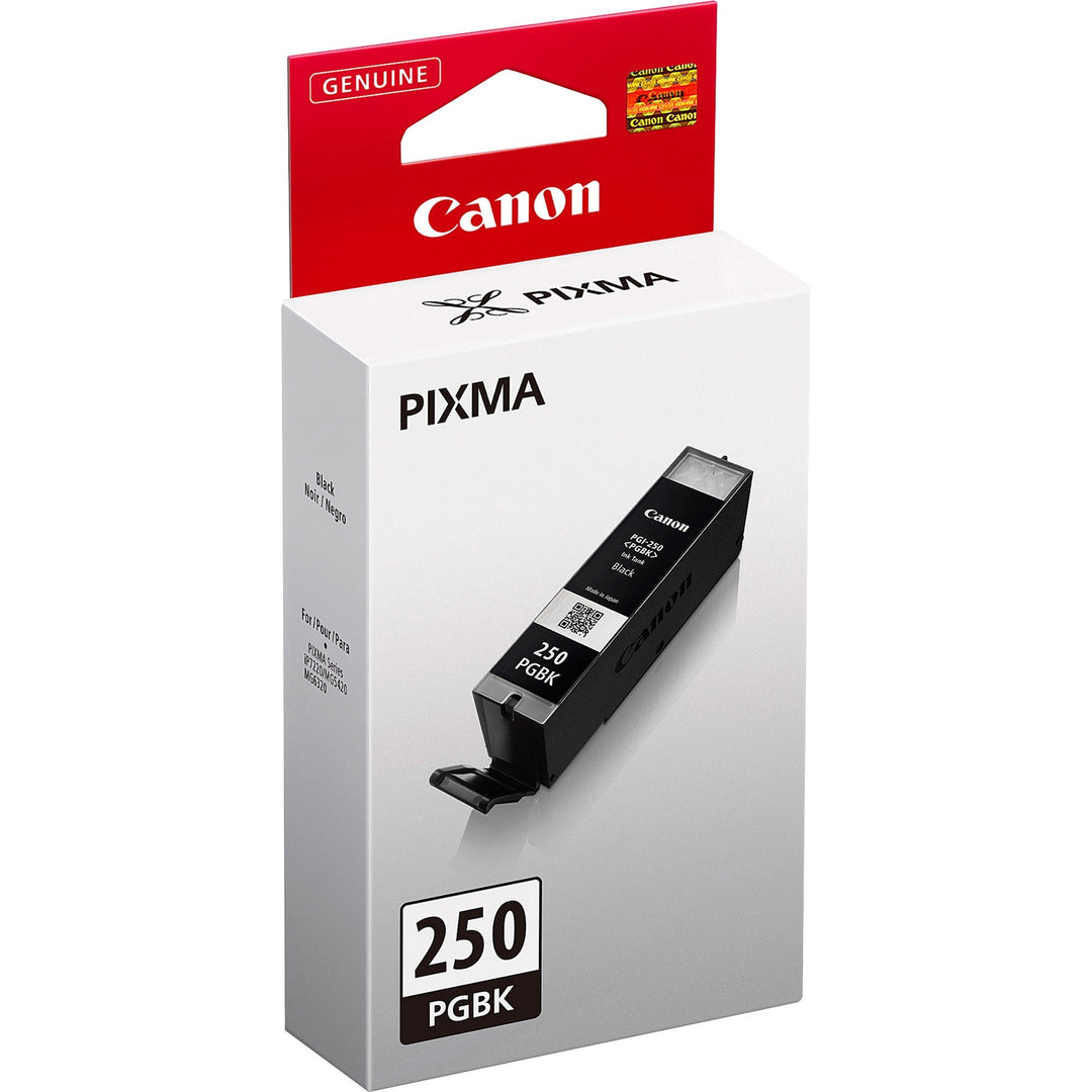 Image of Canon PGI-250 Black Pigment Ink Cartridge, Inkjet, Black, 1 Each