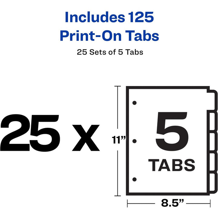 Image of Avery® 11517 Customizable Print-On Dividers