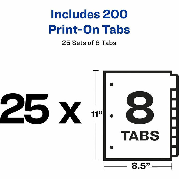 Image of Avery® 11554 Customizable Print-On Dividers