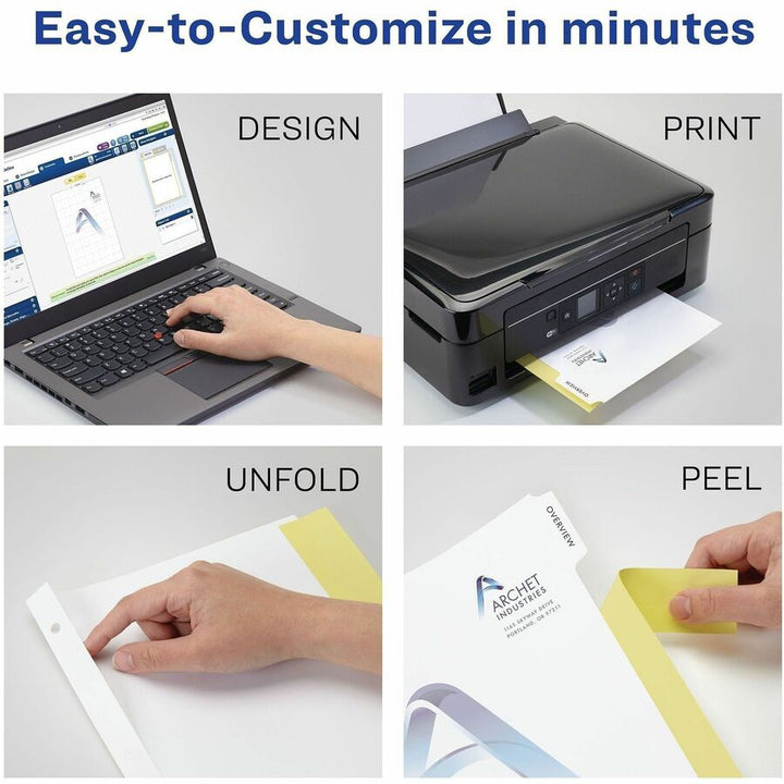 Image of Avery® 11554 Customizable Print-On Dividers