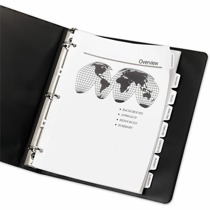 Image of Avery® Customizable Print-On Dividers, 3-Hole Punched, 8-Tab, 11 x 8.5, White, 5 Sets