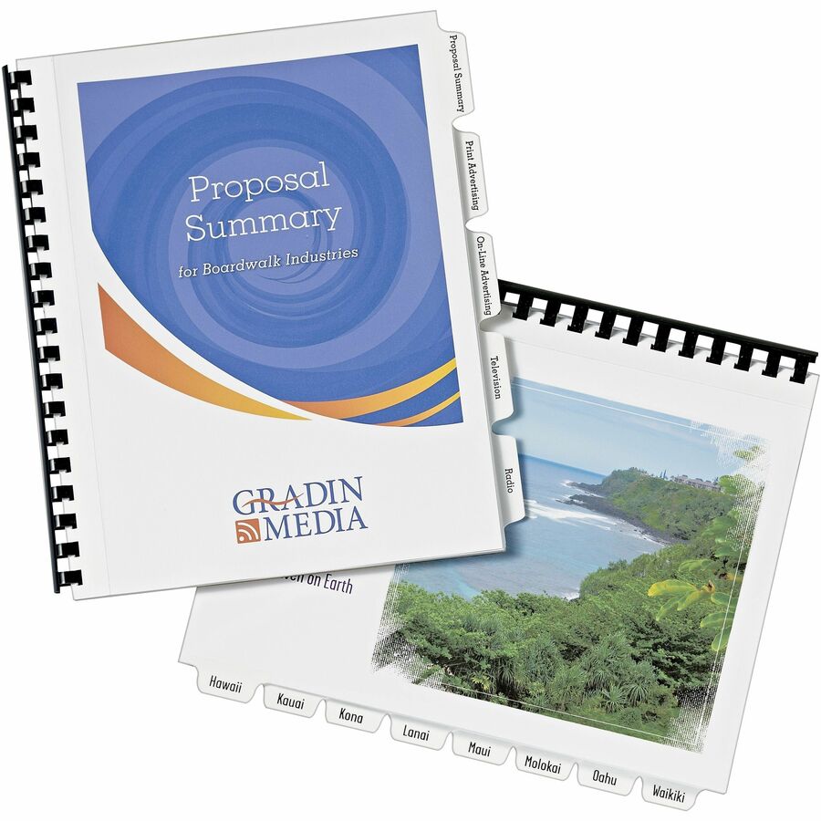 Image of Avery® Customizable Print-On Dividers, Unpunched, 8-Tab, 11 x 8.5, White, 5 Sets