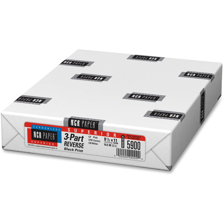 Image of NCR Reverse 3-Part Paper, 8-1/2"x11", 500SH/PK,PK/CY/WE