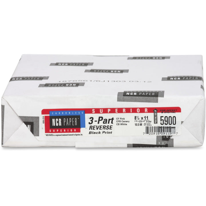 Image of NCR Reverse 3-Part Paper, 8-1/2"x11", 500SH/PK,PK/CY/WE