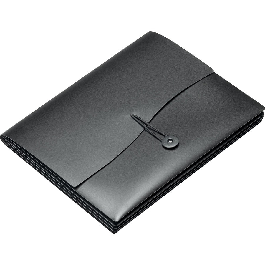 Image of Avery® Slide and View Expanding File, 5 Sections, Cord/Hook Closure, Letter Size, Black