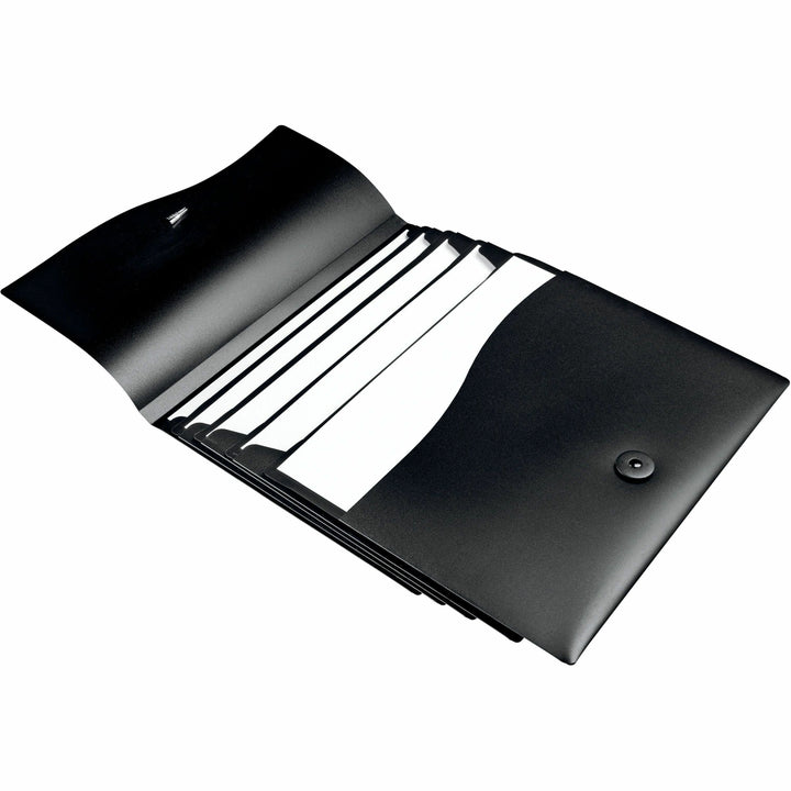 Image of Avery® Slide and View Expanding File, 5 Sections, Cord/Hook Closure, Letter Size, Black