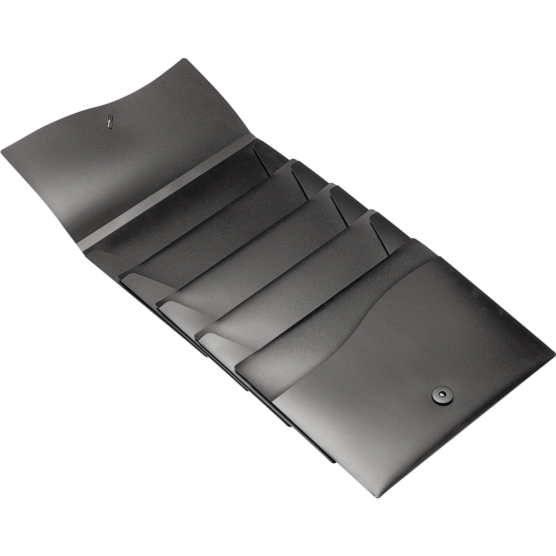 Image of Avery® Slide and View Expanding File, 5 Sections, Cord/Hook Closure, Letter Size, Black