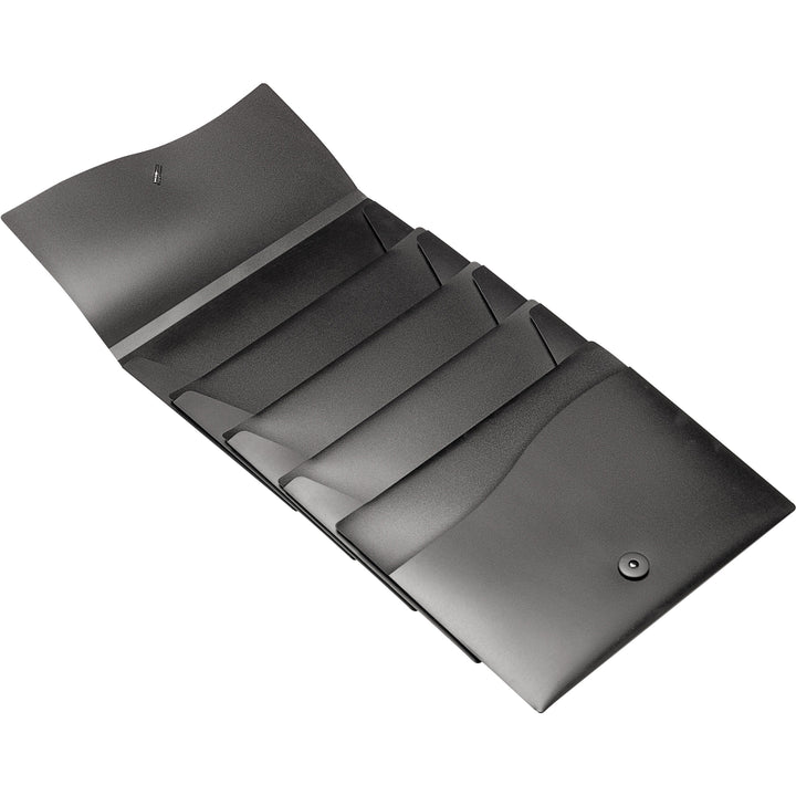 Image of Avery® Slide and View Expanding File, 5 Sections, Cord/Hook Closure, Letter Size, Black