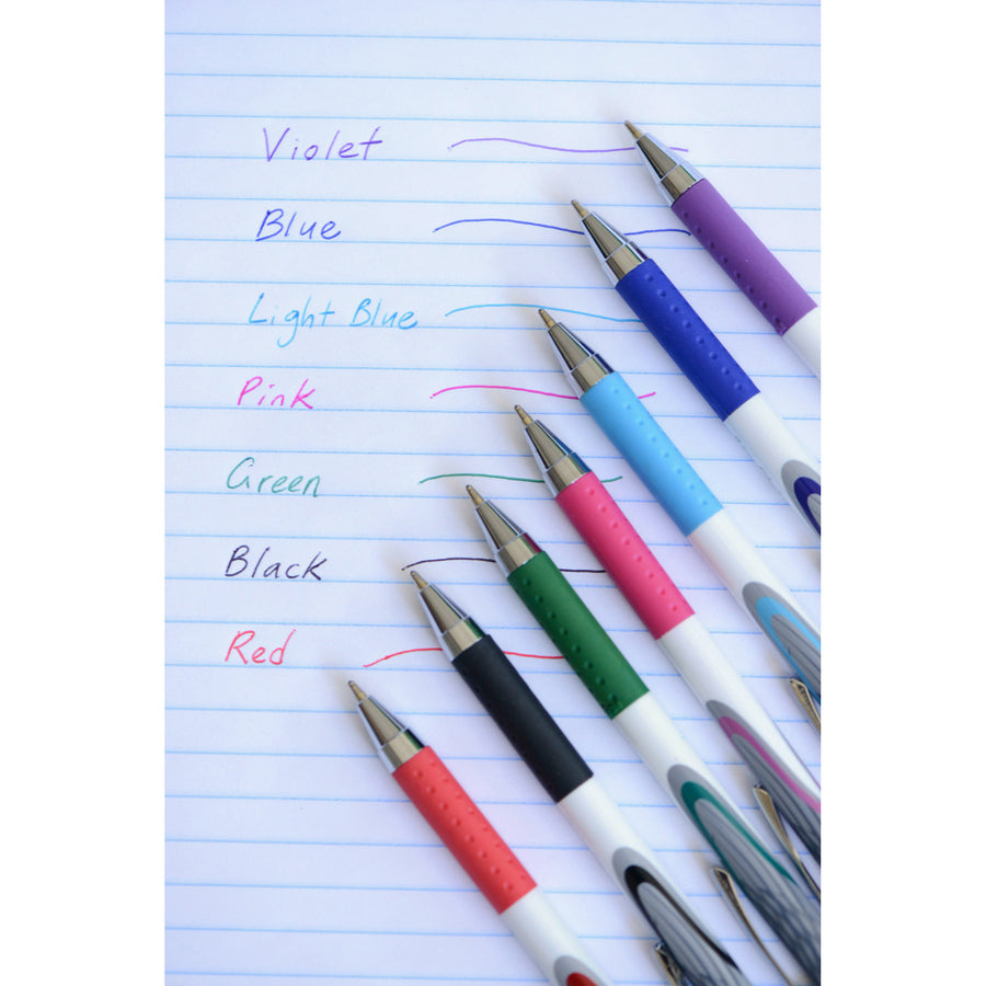 Image of Zebra® Z-Grip Flight Ballpoint Pen, Retractable, Bold 1.2 mm, Blue Ink, Black/Blue/White Barrel, 12/Pack