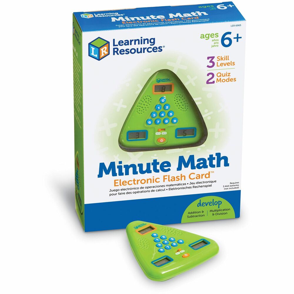 Image of Learning Resources Minute Math Electronic Flash Card, Multi