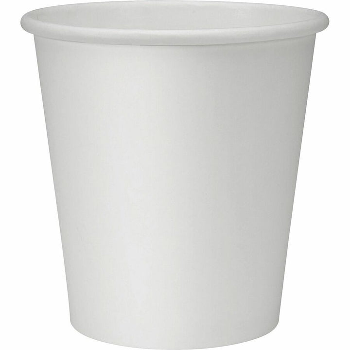 Image of Genuine Joe 19046CT 10 oz Disposable Hot Cups, 10 fl oz, White, Polyurethane, Hot Drink, Beverage, 250 Cups/Bundle, 4 / Carton