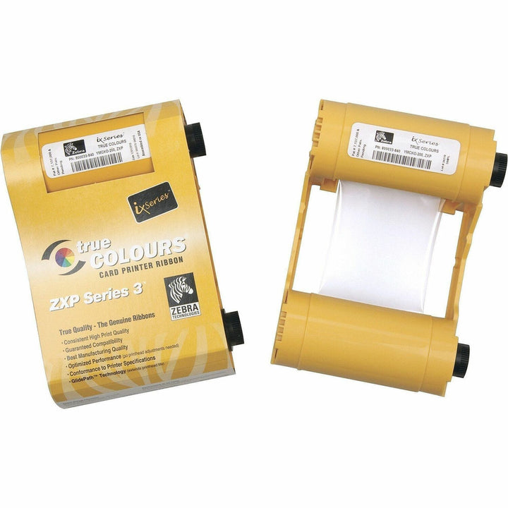 Image of Zebra Technologies® 800033-840 True Colors Wax Ribbon, Black/Cyan/Magenta/Yellow