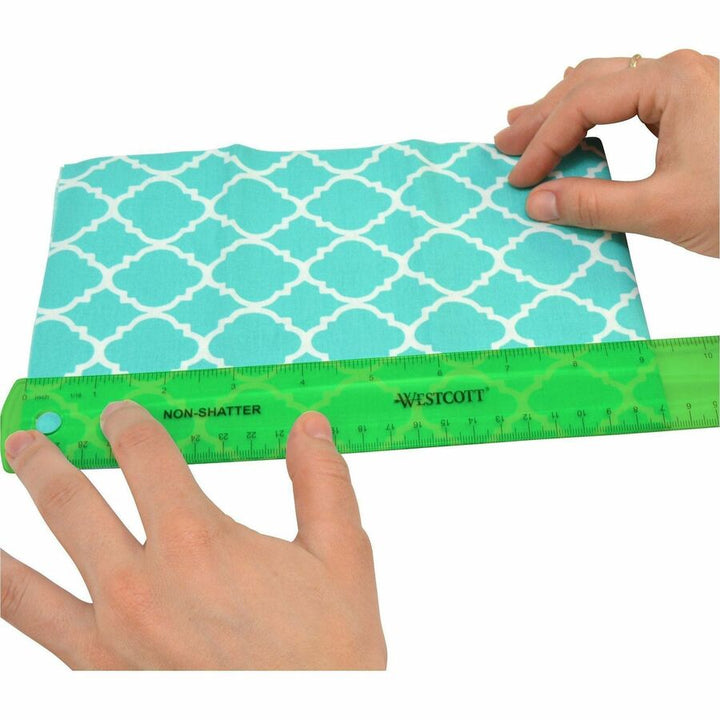 Image of Acme United Corporation Ruler, Non-Shatter, Antimicrobial, Transparent, 12"L, AST