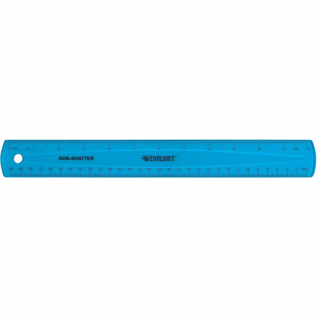 Image of Acme United Corporation Ruler, Non-Shatter, Antimicrobial, Transparent, 12"L, AST