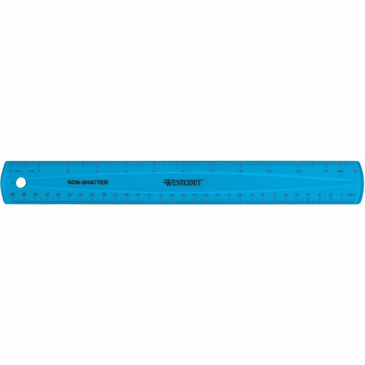 Image of Acme United Corporation Ruler, Non-Shatter, Antimicrobial, Transparent, 12"L, AST