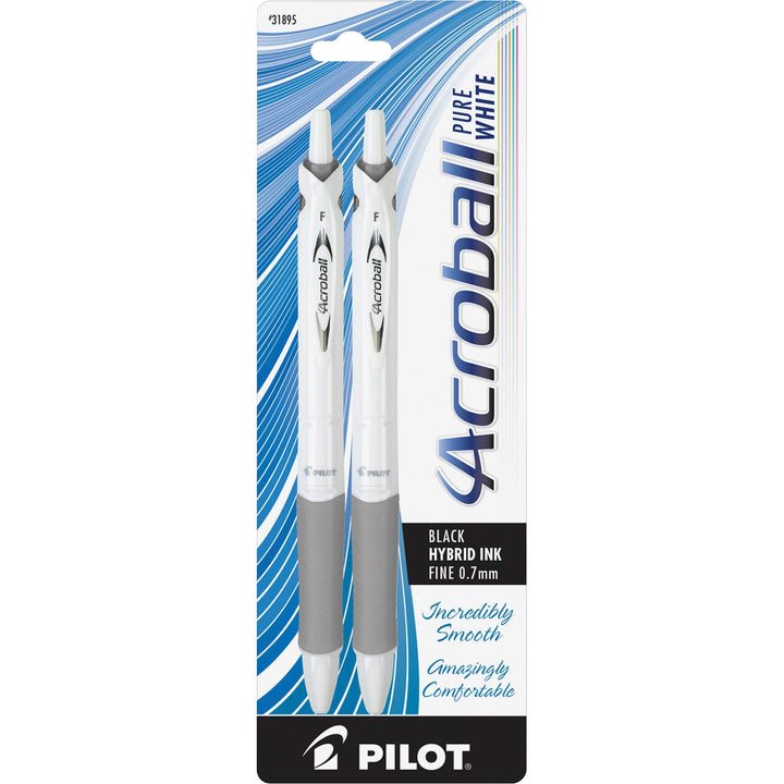 Image of Pilot® Acroball Pens, Retract, .7mm, 2/PK, WE-Asst Barrel/BK Ink
