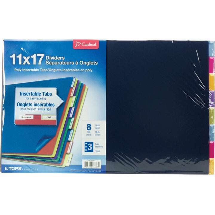 Image of Cardinal® Insertable Tab-Divider, 8-Tab, 11"x17", Multi