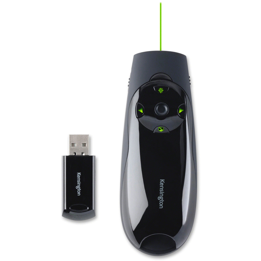 Image of Kensington® Presenter Expert Wireless Cursor Control With Green Laser, Class 2, 150 Ft Range, Black