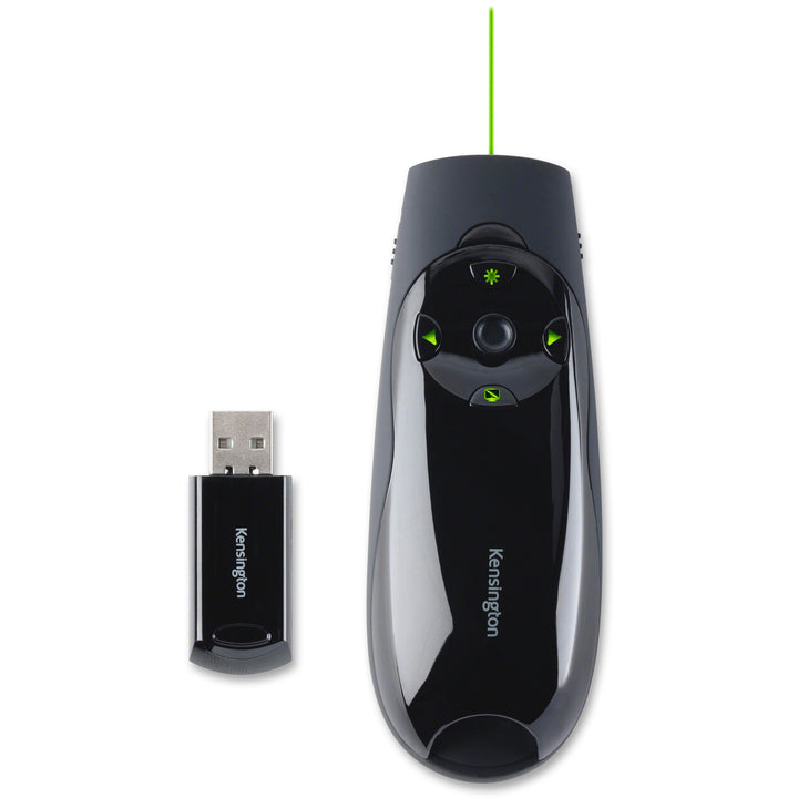 Image of Kensington® Presenter Expert Wireless Cursor Control With Green Laser, Class 2, 150 Ft Range, Black