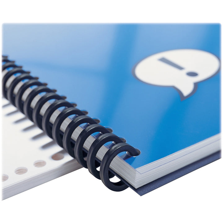 Image of GBC® Proclick Easy Edit Spines, 5/8" Diameter, 110 Sheet Capacity, Black, 100/box