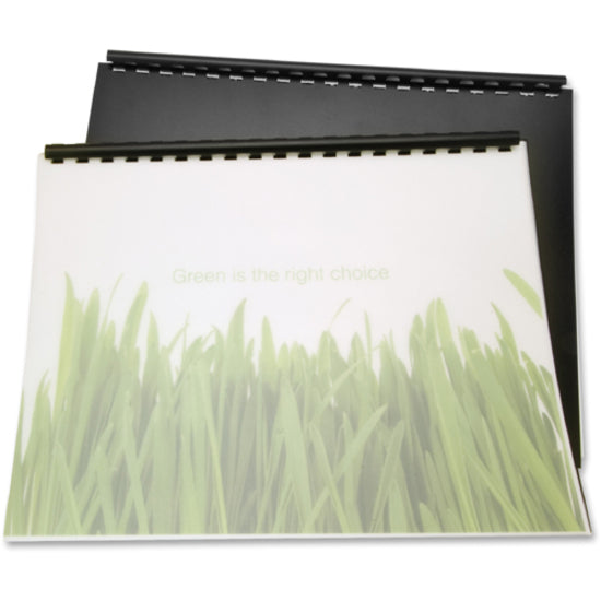 Image of GBC® 100% Recycled Poly Binding Cover, Frost, 11 x 8.5, Unpunched, 25/Pack