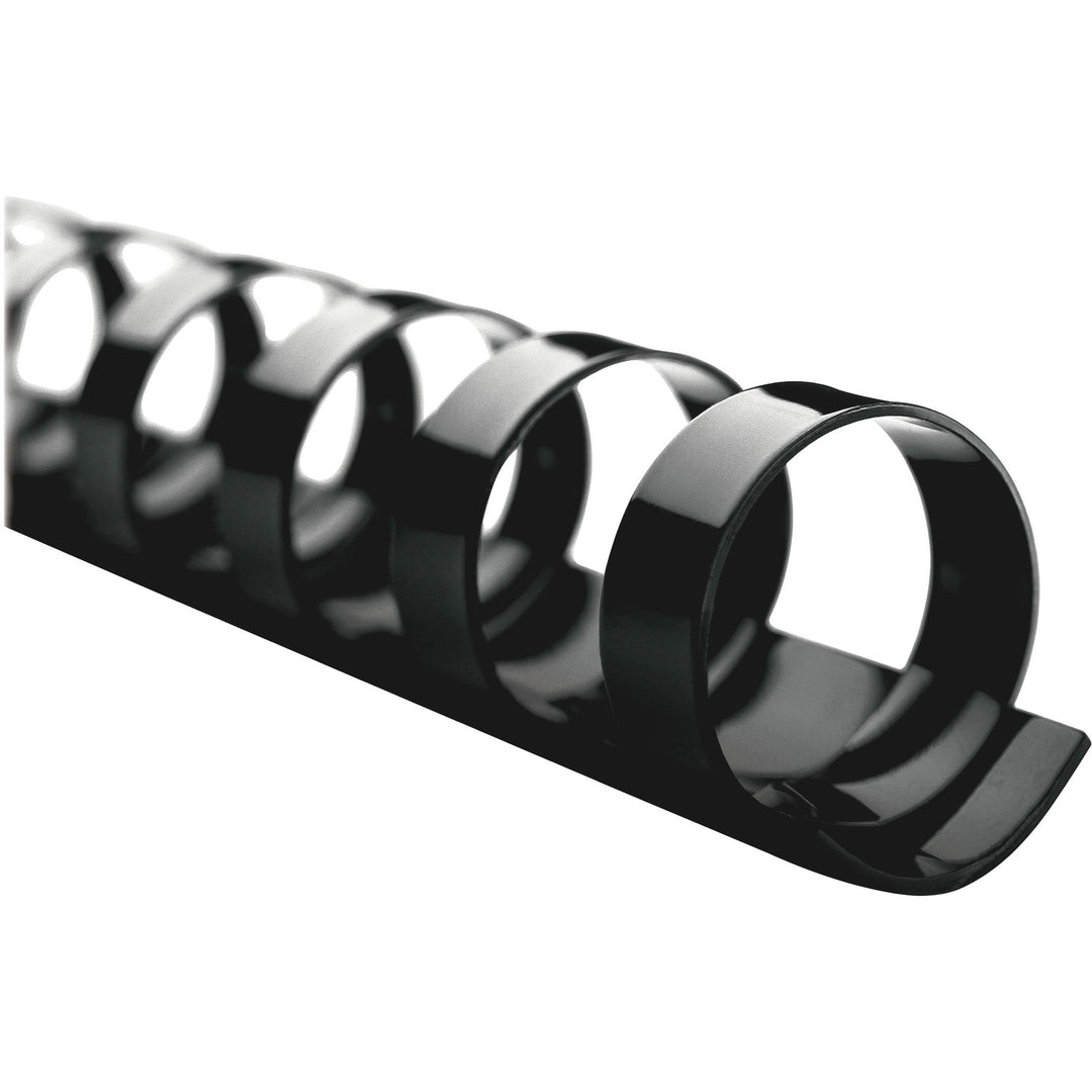 Image of GBC® Combbind Standard Spines, 1 1/2" Diameter, 330 Sheet Capacity, Black, 100/box