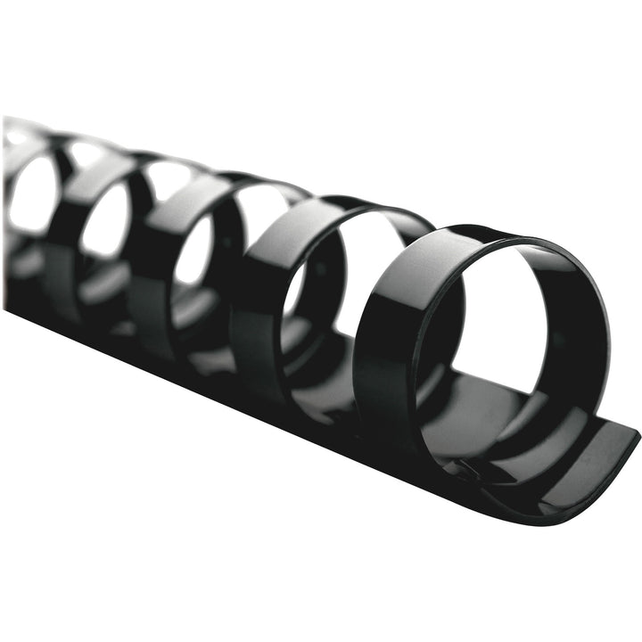 Image of GBC® Combbind Standard Spines, 1 1/2" Diameter, 330 Sheet Capacity, Black, 100/box